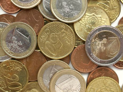 Background of Euro coins money (European currency)