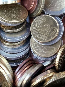 Background of Euro coins money (European currency)