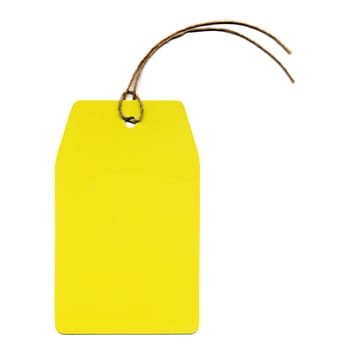 Price tag or address label with string