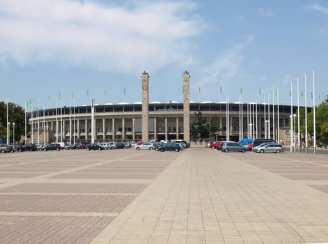 Exterior view of Berlin Olympiastadion in Germany