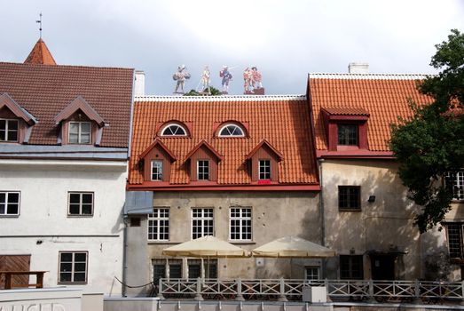 Tallinn, buildings in a historical part of old city