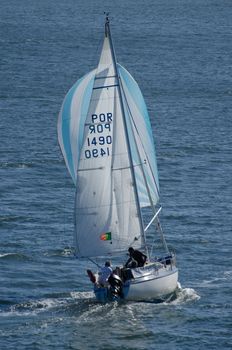 AVEIRO - AUGUST 27: Participant boat on thes competition during the 49th Cruzeiro da Ria August 27, 2011 in Aveiro, Portugal.