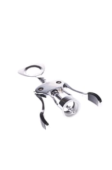 Corkscrew Wine opener isolated on the white background