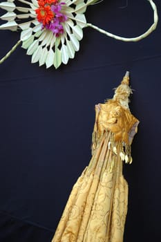 wedding bouquet with beautiful flower hanging on the wall