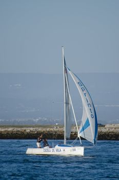 AVEIRO - AUGUST 27: Participant boat on thes competition during the 49th Cruzeiro da Ria August 27, 2011 in Aveiro, Portugal.