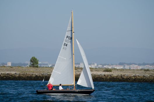 AVEIRO - AUGUST 27: Participant boat on thes competition during the 49th Cruzeiro da Ria August 27, 2011 in Aveiro, Portugal.