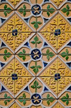 Old tiles detail abstract pattern.