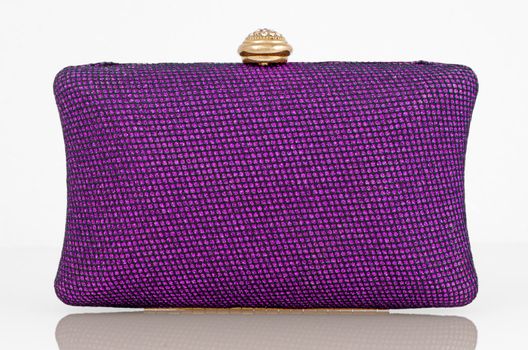 Elegant purple clutch bag.