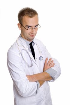 portrait of a young doctor with stethoscope