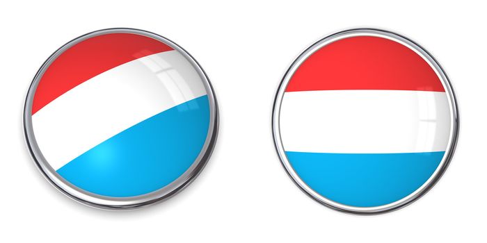 button style banner in 3D of Luxembourg