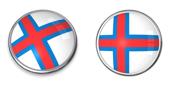 button style banner in 3D of Faroe Islands