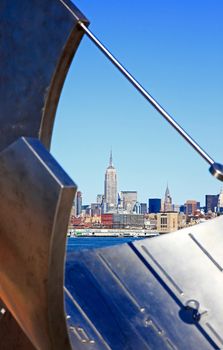 The Mid-town Manhattan Skyline viewed from New Jersey side 