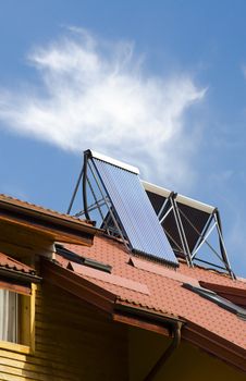 Energy panels on top of the house