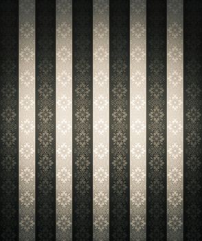 Seamless floral wallpaper with dark edges