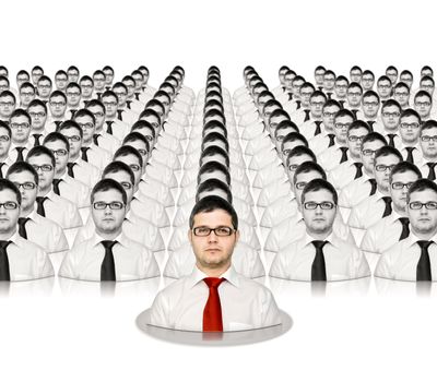Business concept about special leaders