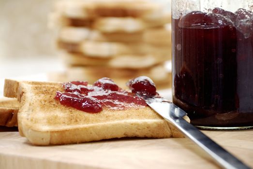 Toast with jam