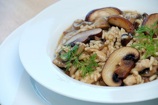 Mushroom risotto