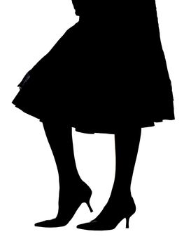 a woman's silhouette