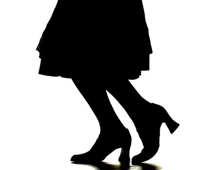 a woman's silhouette