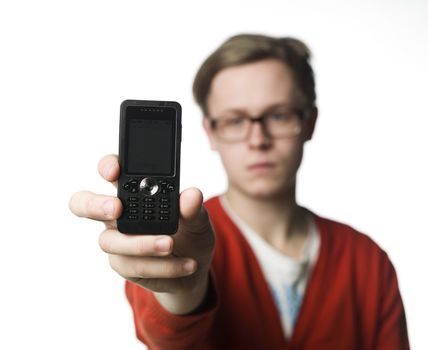 man holding a phone