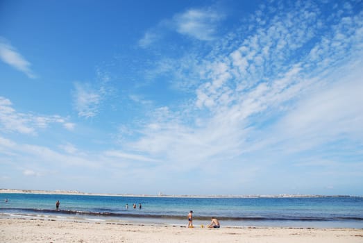 stunning and famous beach in Baleal, Portugal