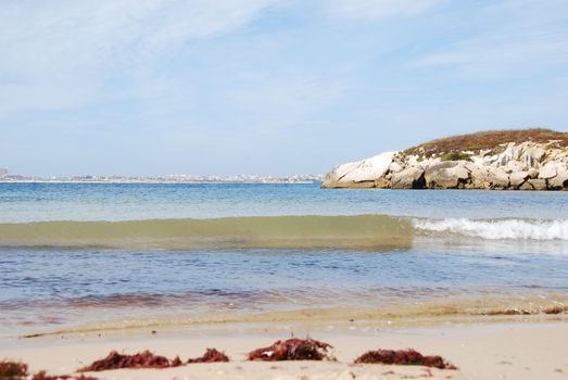 stunning and famous beach in Baleal, Portugal