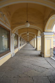 photo of the long corridor leaving in distance