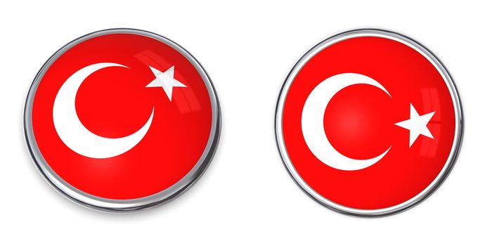 button style banner in 3D of Turkey