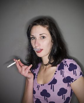 Smoking woman