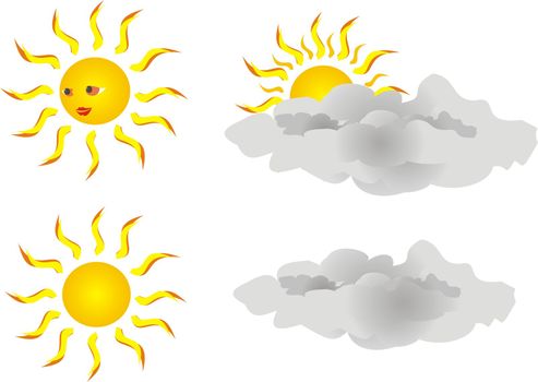 sun and cloud illustration