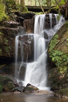 Beautiful waterfall. Long exposure, smooth effect.