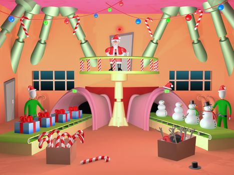 Computer generated image - Santa's Factory.