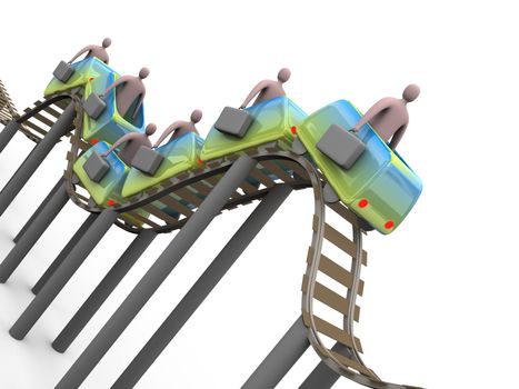 Computer generated image - Business Rollercoaster.