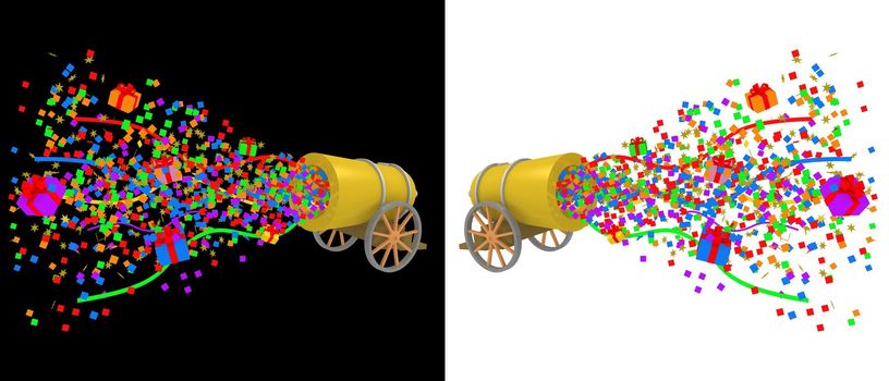 Computer generated image. Party Cannon
