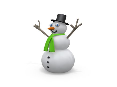 Computer generated image - Snow-man.