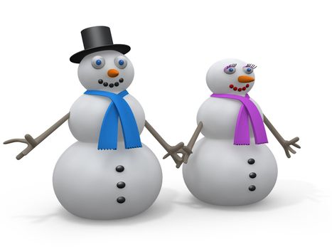 Computer generated image - Mr & Mrs Snow