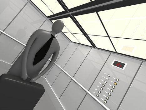 Computer generated image - Elevator.