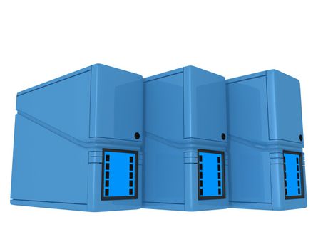 Computer generated image - 3d Servers.