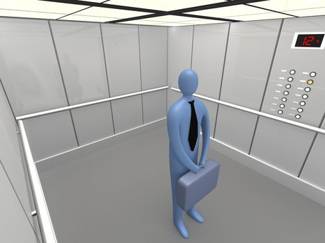 Computer generated image - Business - Elevator.