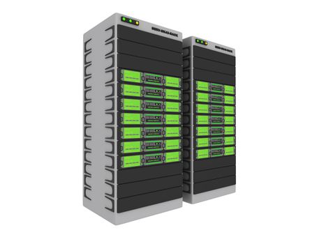 Computer generated image - 3D Server - Green.