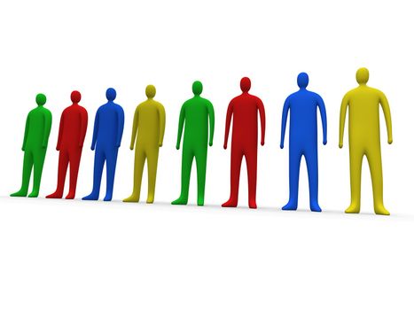 Computer generated image - Multicolor People.