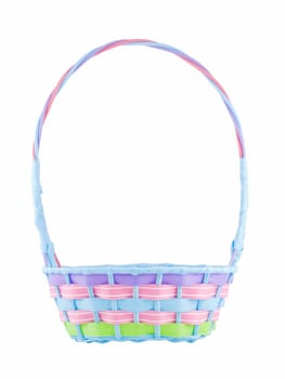 Easter basket isolated on a white background