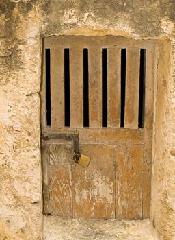 A medieval and old inquisition jail cell in Mdina on the island of Malta