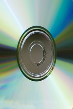 Close-up of CD disk.