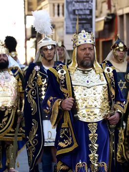 Man dressed up as the King Herod of Biblical times  