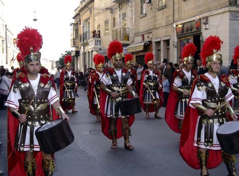 SPQR Series - Imagery depicting re-enactment of Roman Empire legion march, during Good Friday procession in Malta. No detail is spared, resulting in realistic weaponry and uniforms.