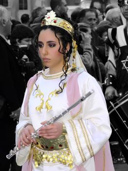 Beauties of the Ancient Empires - Images shot during parade demonstrating fashion and beauty of ancient empires of Rome, Egypt, Judea, etc