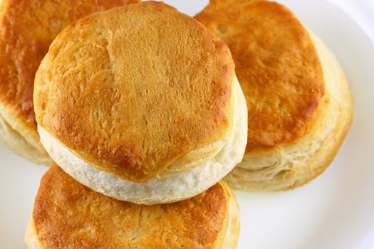 Plate of biscuits.