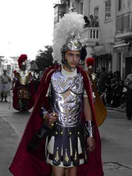 SPQR Series - Imagery depicting re-enactment of Roman Empire legion march, during Good Friday procession in Malta. No detail is spared, resulting in realistic weaponry and uniforms.