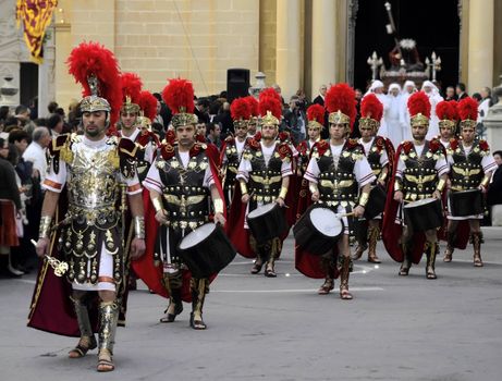 SPQR Series - Imagery depicting re-enactment of Roman Empire legion march, during Good Friday procession in Malta. No detail is spared, resulting in realistic weaponry and uniforms.